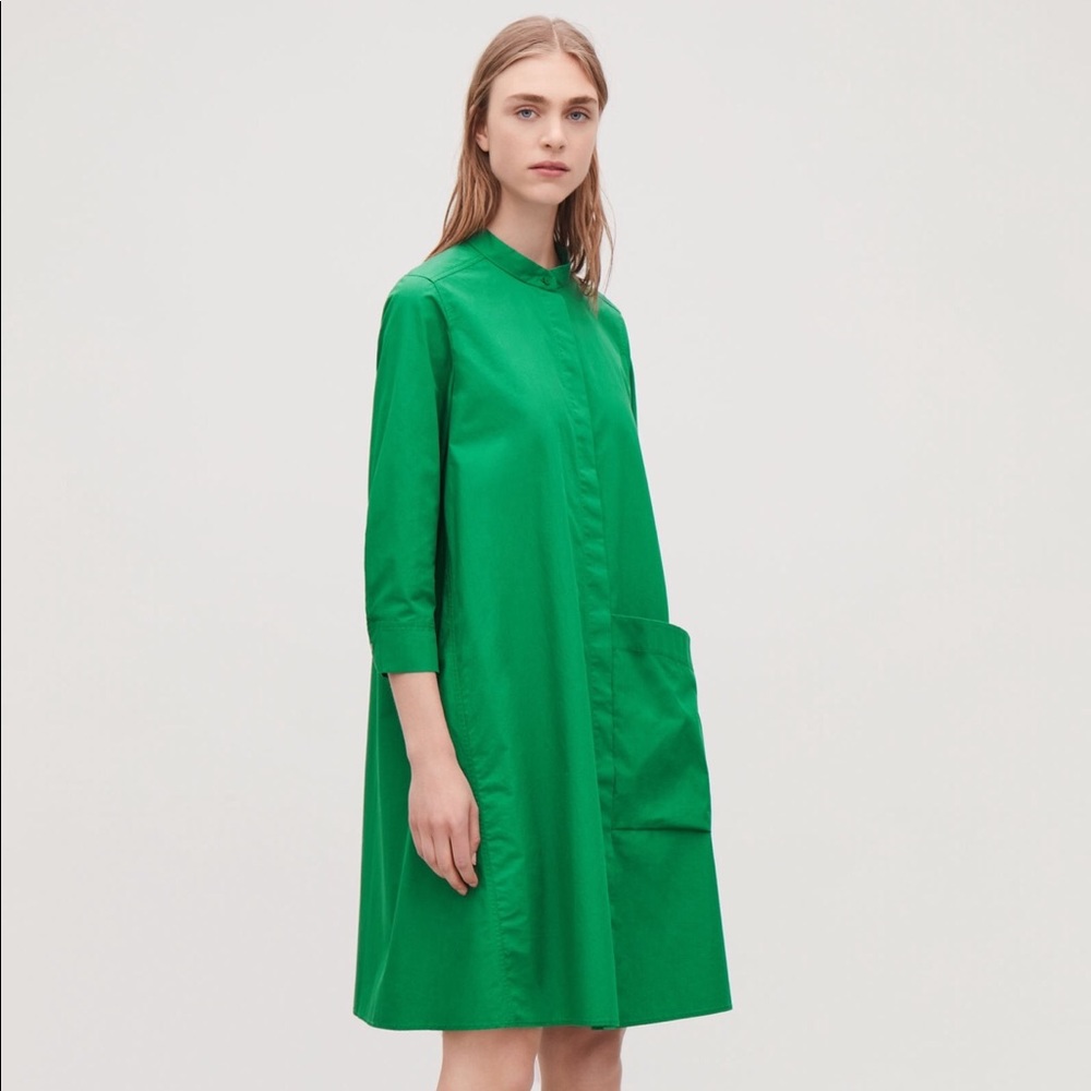Cos shirt dress with large pocket Sz 2